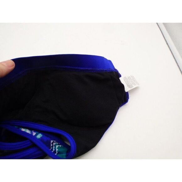 TYR Women's Emerald Lake Racerback Bikini Top, Size L (10/12); Velvet/Turquoise - Picture 11 of 12